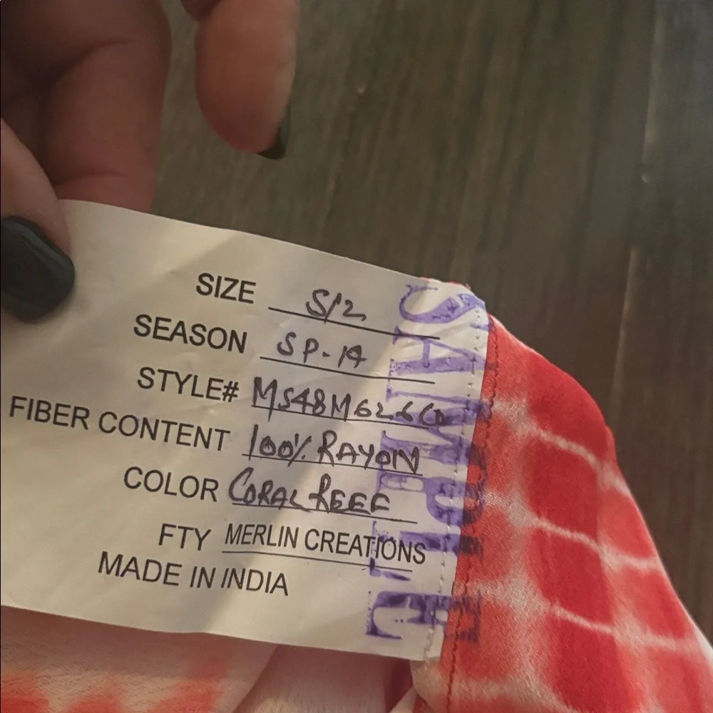 Michael kors Red and White Tie-Dye Flowy Slip Dress - Picture 11 of 11